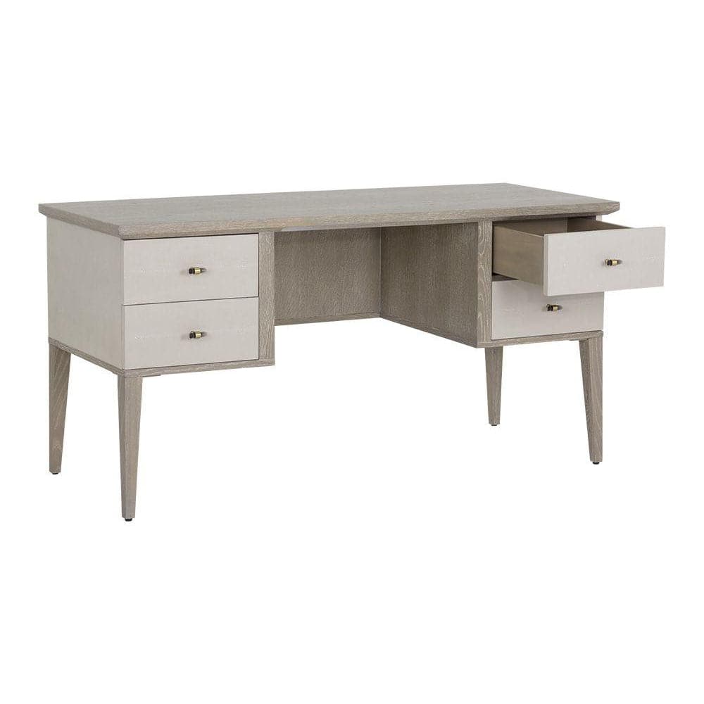 Pattinson Desk-Sunpan-SUNPAN-106866-DesksGrey Shagreen-Dark Brown-10-France and Son