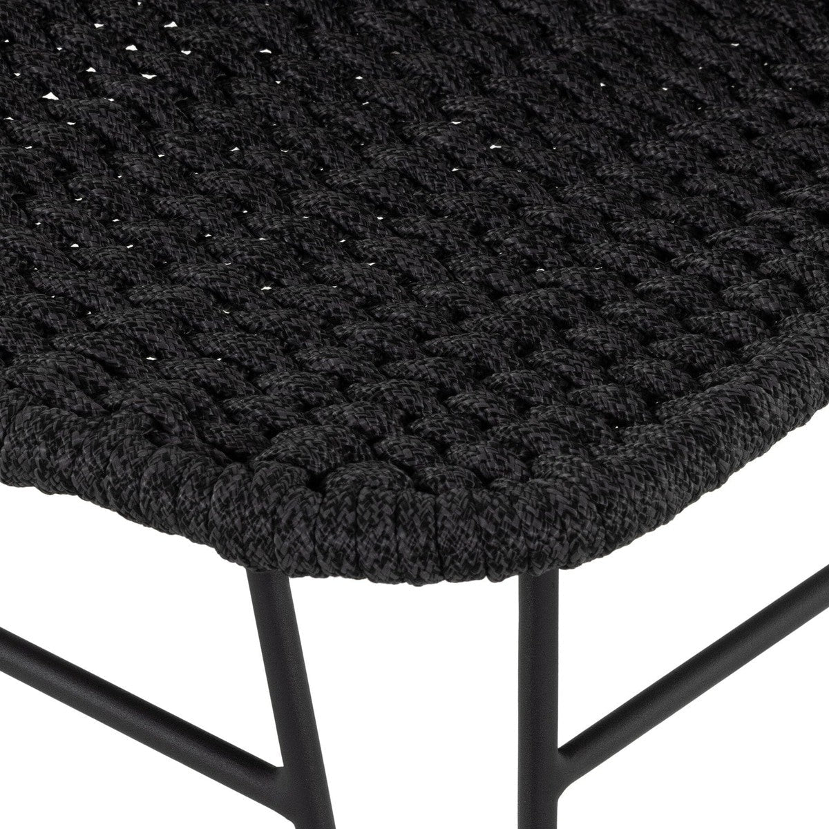 Dema Outdoor Dining Chair - Thick Dark Grey Rope