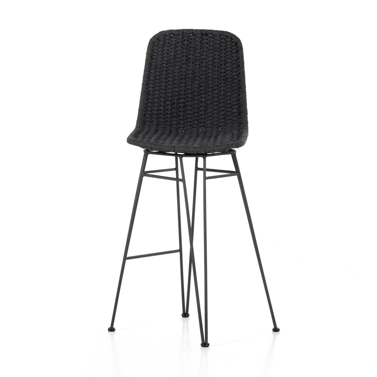 Dema Outdoor Swivel Bar + Counter Stool - Thick Dark Grey Rope