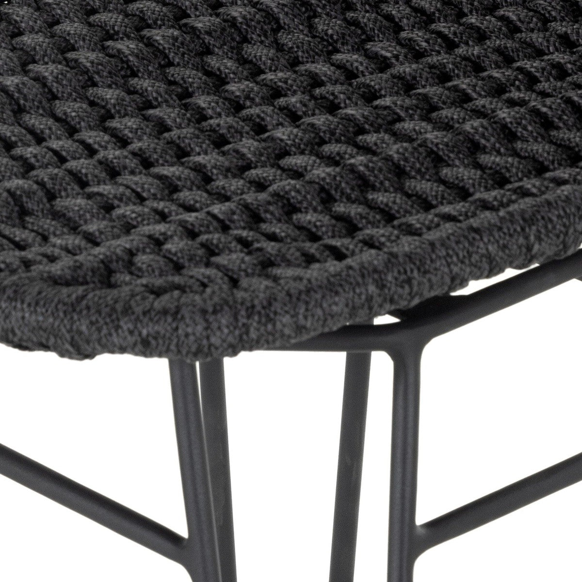 Dema Outdoor Swivel Bar + Counter Stool - Thick Dark Grey Rope