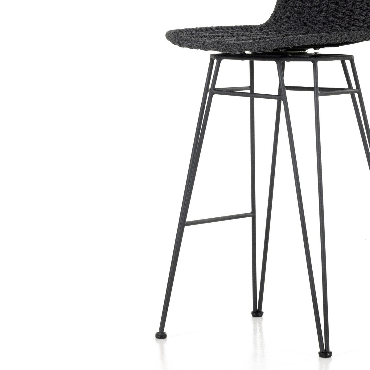 Dema Outdoor Swivel Bar + Counter Stool - Thick Dark Grey Rope