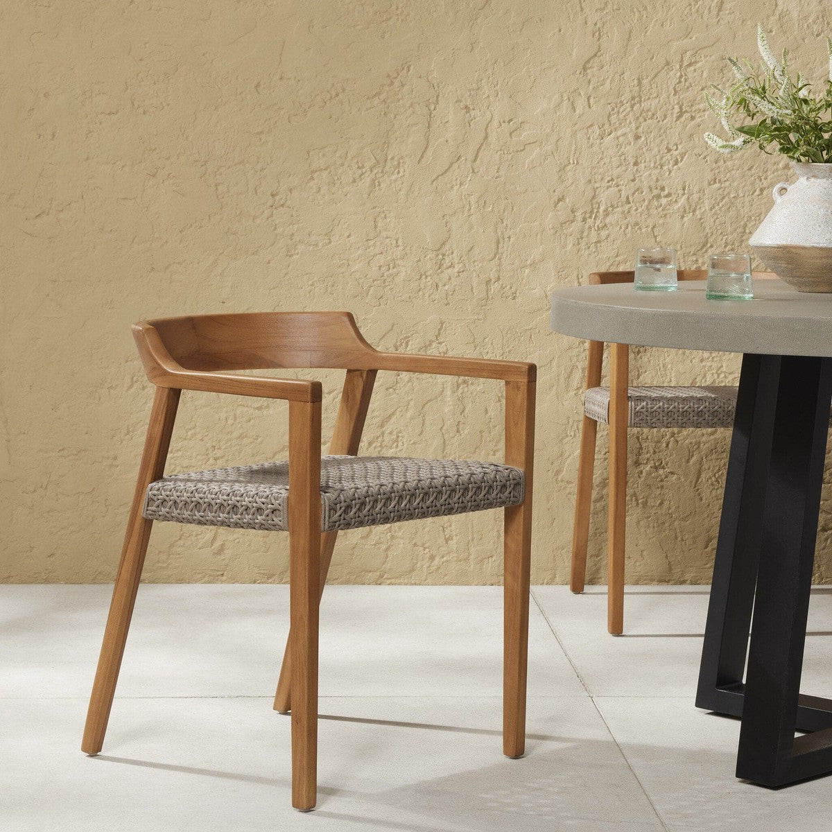 Elva Outdoor Dining Chair - Sandy Beach