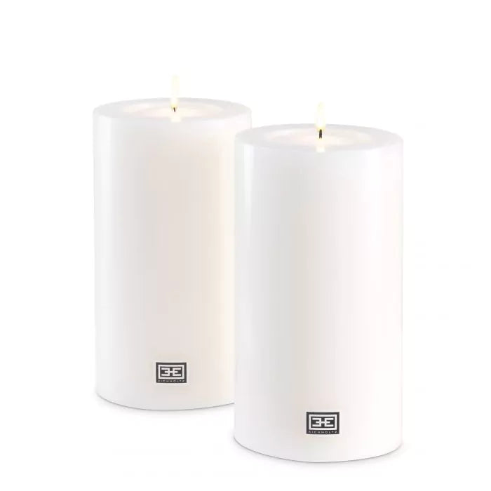 Artificial Candle ø 10 x H. 18 cm Set Of 2-Eichholtz-EICHHOLTZ-106947-Decor-2-France and Son