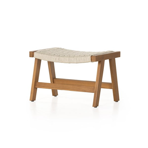 Delano Outdoor Ottoman - Natural Teak-Four Hands-FH-106967-003-Stools & Ottomans-1-France and Son