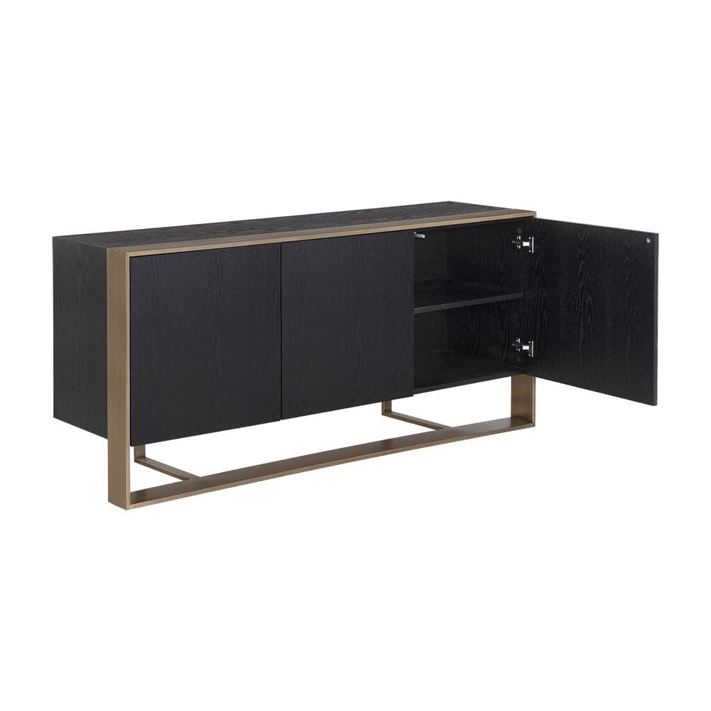 Dalton Sideboard-Sunpan-SUNPAN-107056-Sideboards & CredenzasBlack-Antique Brass-8-France and Son