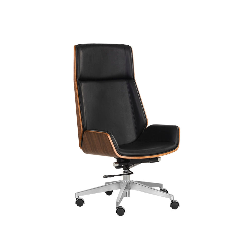 Rhett Office Chair - Dillon Black-Sunpan-SUNPAN-107152-Task Chairs-1-France and Son
