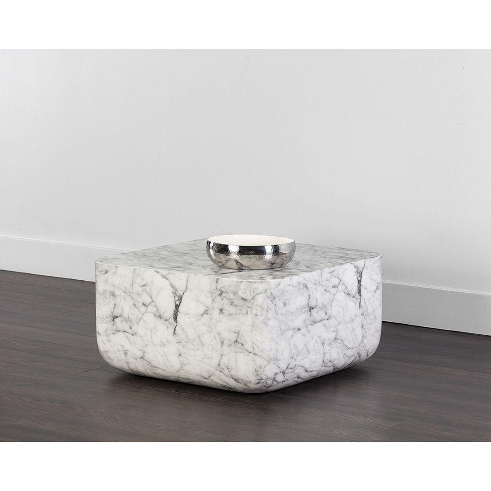 Strut Coffee Table-Sunpan-SUNPAN-107191-Coffee TablesMarble Look finish-3-France and Son