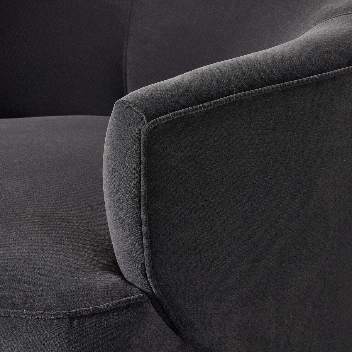 Mila Swivel Chair - Henry Charcoal