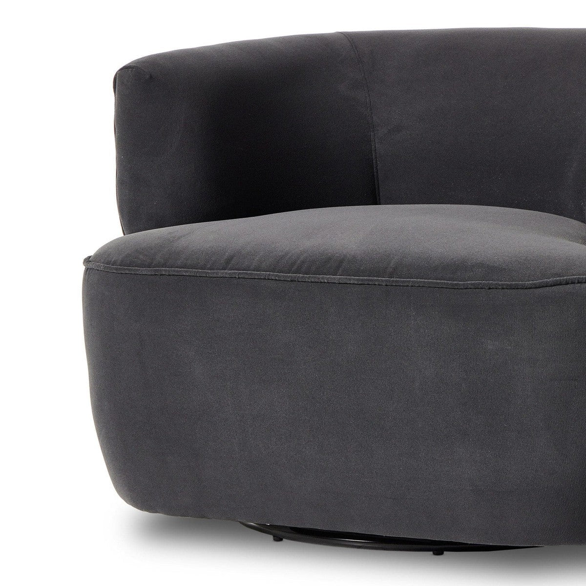 Mila Swivel Chair - Henry Charcoal