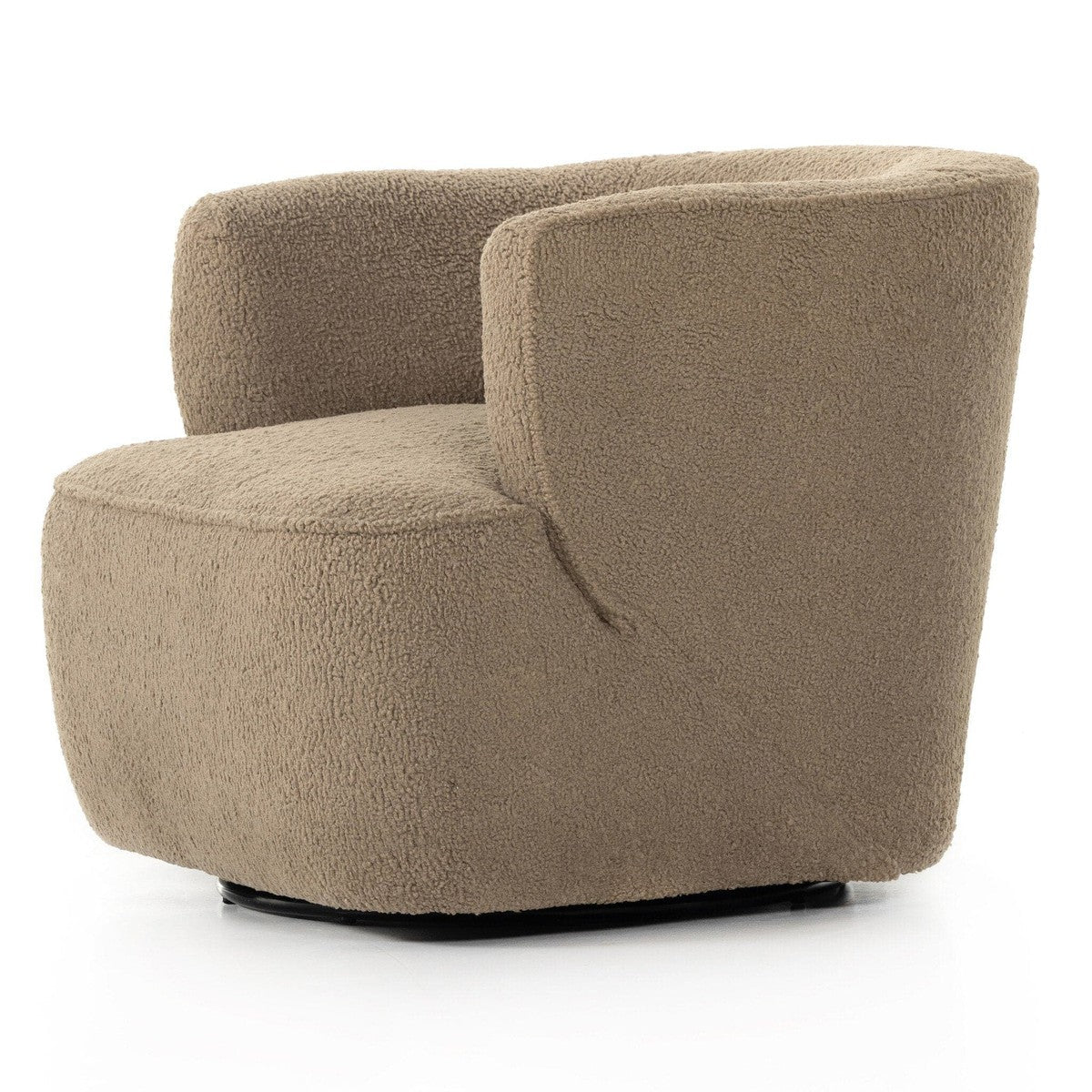 Mila Swivel Chair - Sheepskin Camel