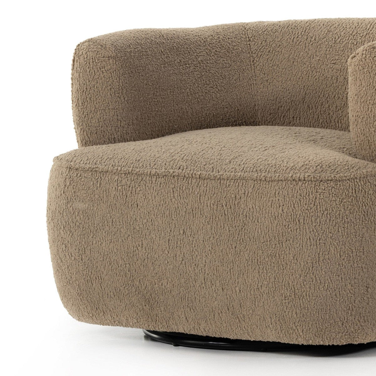 Mila Swivel Chair - Sheepskin Camel