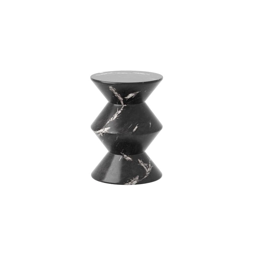 Union End Table - Marble Look-Sunpan-SUNPAN-107410-Side TablesBlack Marble Look-1-France and Son