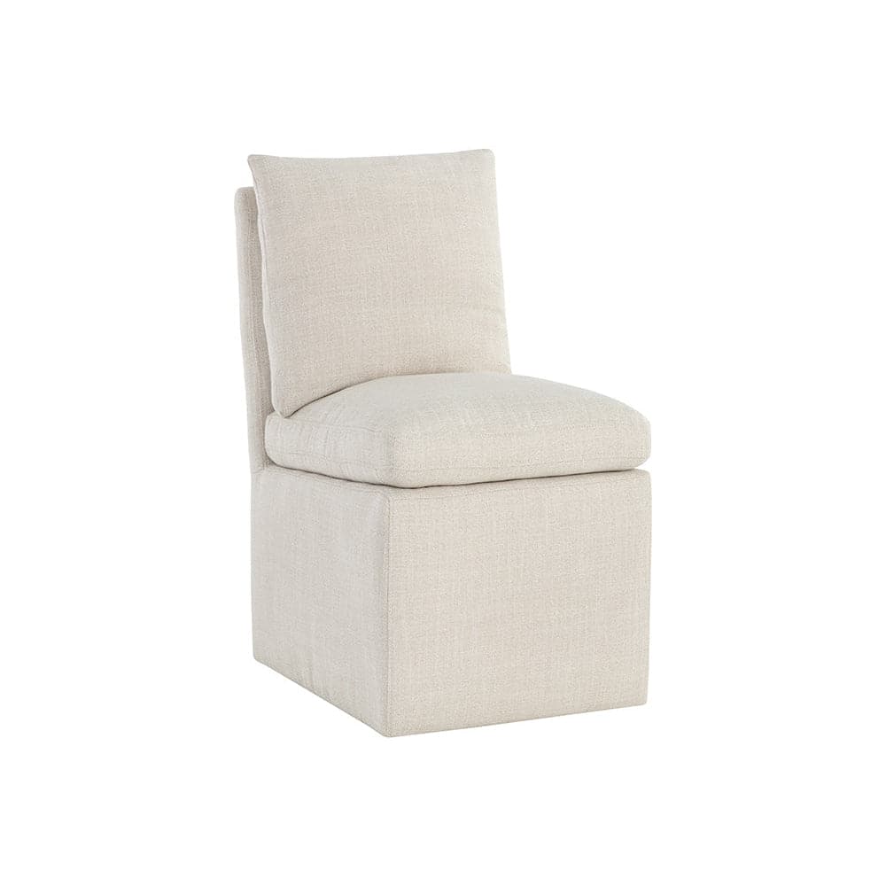 Glenrose Wheeled Dining Chair-Sunpan-SUNPAN-107449-Dining ChairsWhite-2-France and Son