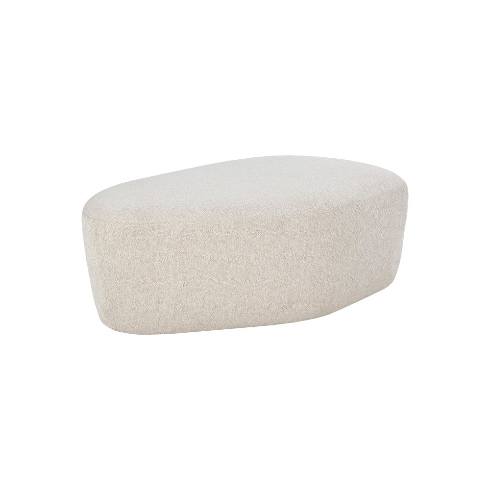 Soraya Ottoman - Dove Cream-Sunpan-SUNPAN-107453-Stools & Ottomans-1-France and Son