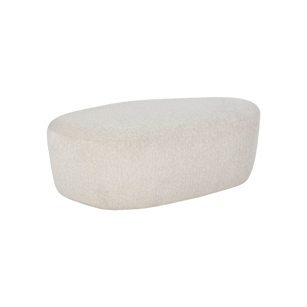 Soraya Ottoman - Dove Cream-Sunpan-SUNPAN-107453-Stools & Ottomans-3-France and Son