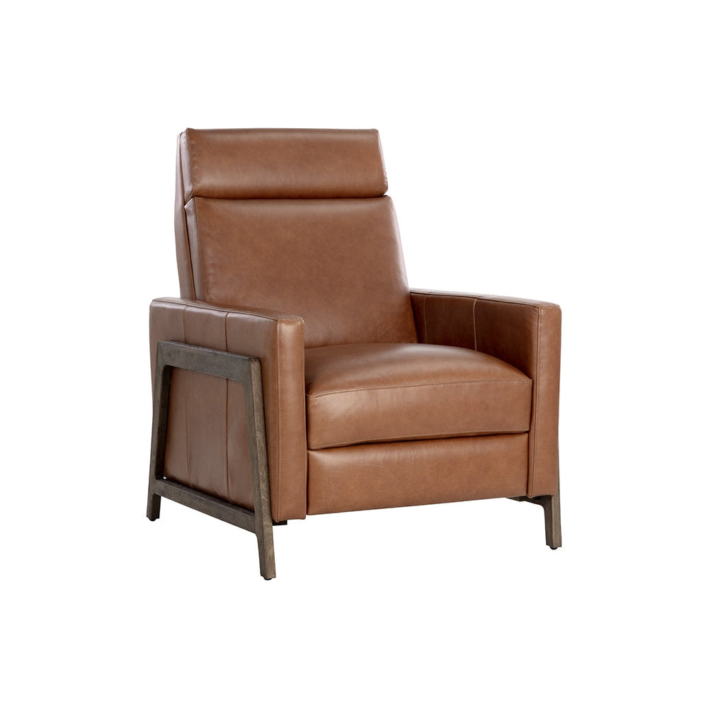Brandon Recliner-Sunpan-SUNPAN-107538-Lounge ChairsShalimar Tobacco Leather-1-France and Son