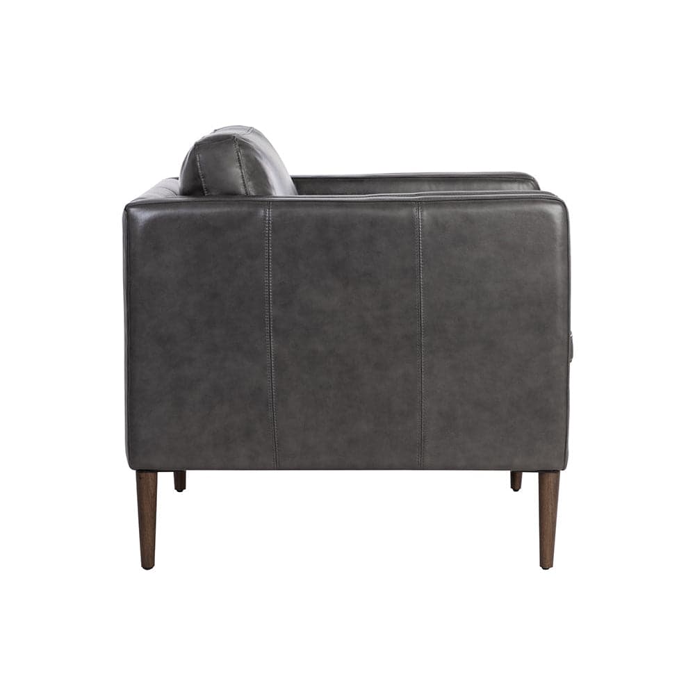 Richmond Armchair - Brentwood Charcoal Leather-Sunpan-SUNPAN-107542-Lounge Chairs-4-France and Son