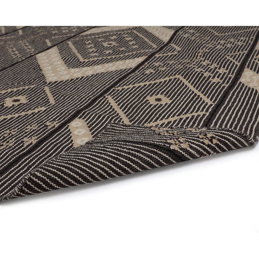 Asana Hand - Woven Rug - Black / Tan - 5'' x 8''-Sunpan-SUNPAN-107610-Rugs-4-France and Son