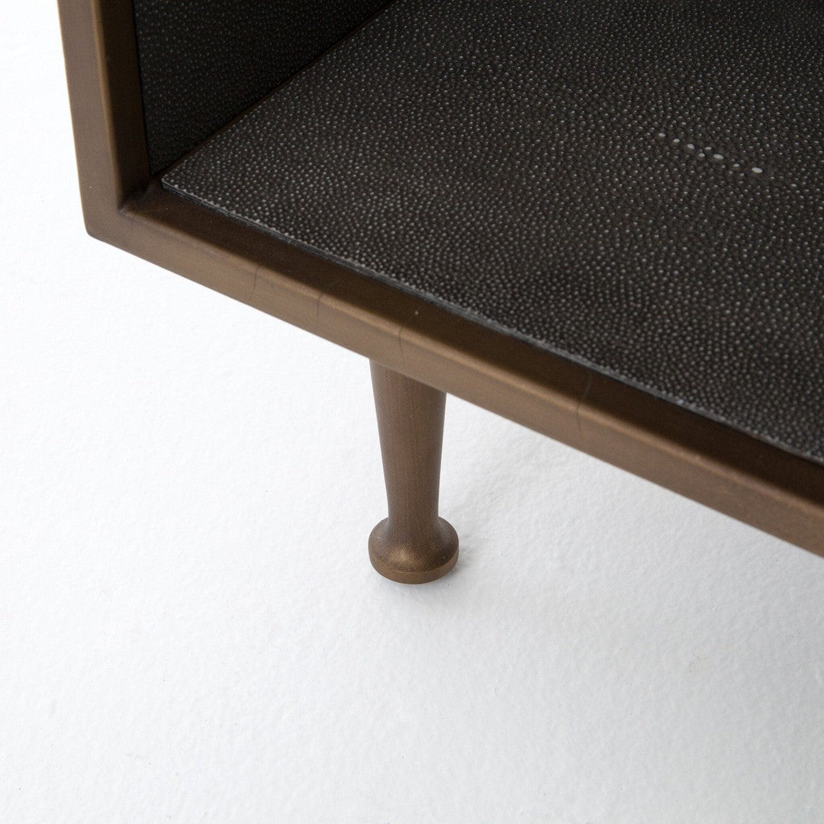 Shagreen Bedside Table - Grey Shagreen