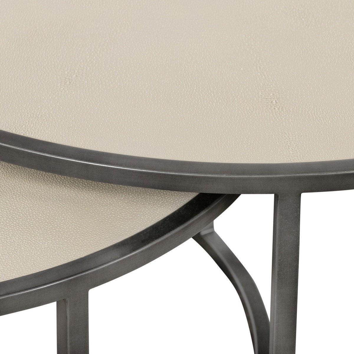 Shagreen Nesting Coffee Table - Ivory Shagreen