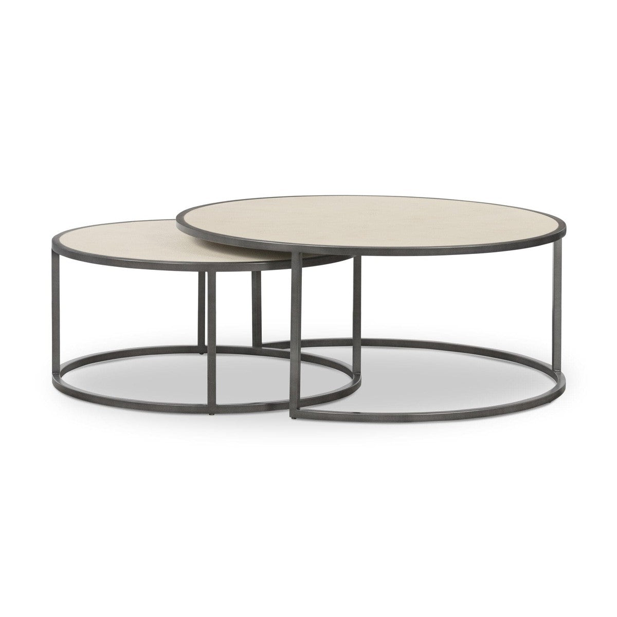 Shagreen Nesting Coffee Table - Ivory Shagreen