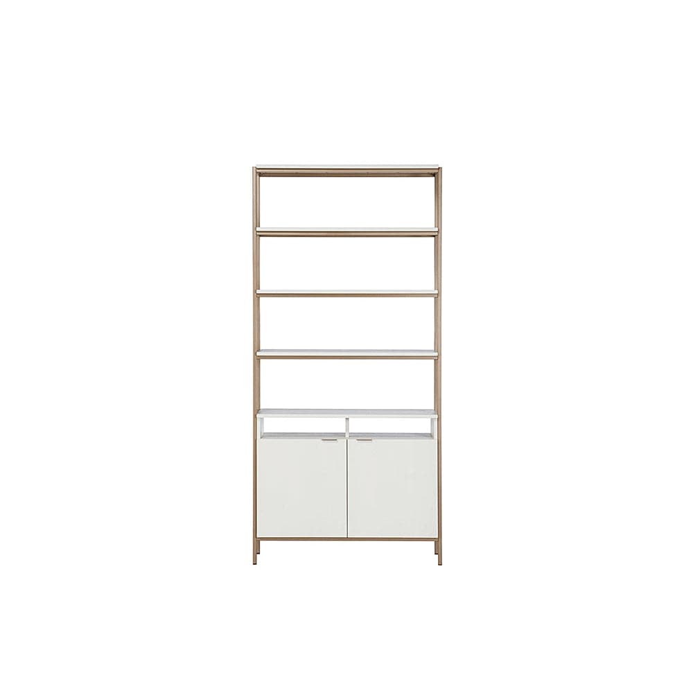 Ambrose Modular Bookcase - Large - Champagne Gold - Cream-Sunpan-SUNPAN-107644-Bookcases & Cabinets-4-France and Son