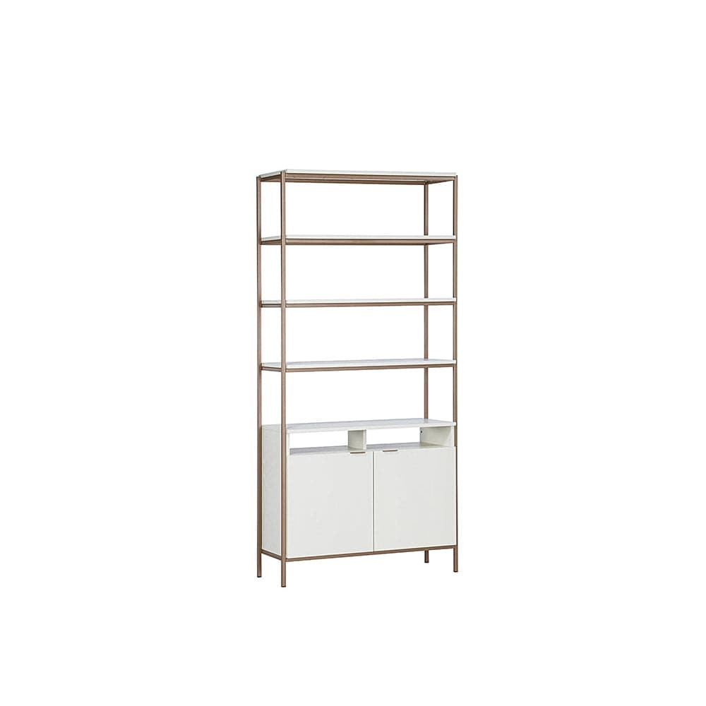 Ambrose Modular Bookcase - Large - Champagne Gold - Cream-Sunpan-SUNPAN-107644-Bookcases & Cabinets-1-France and Son