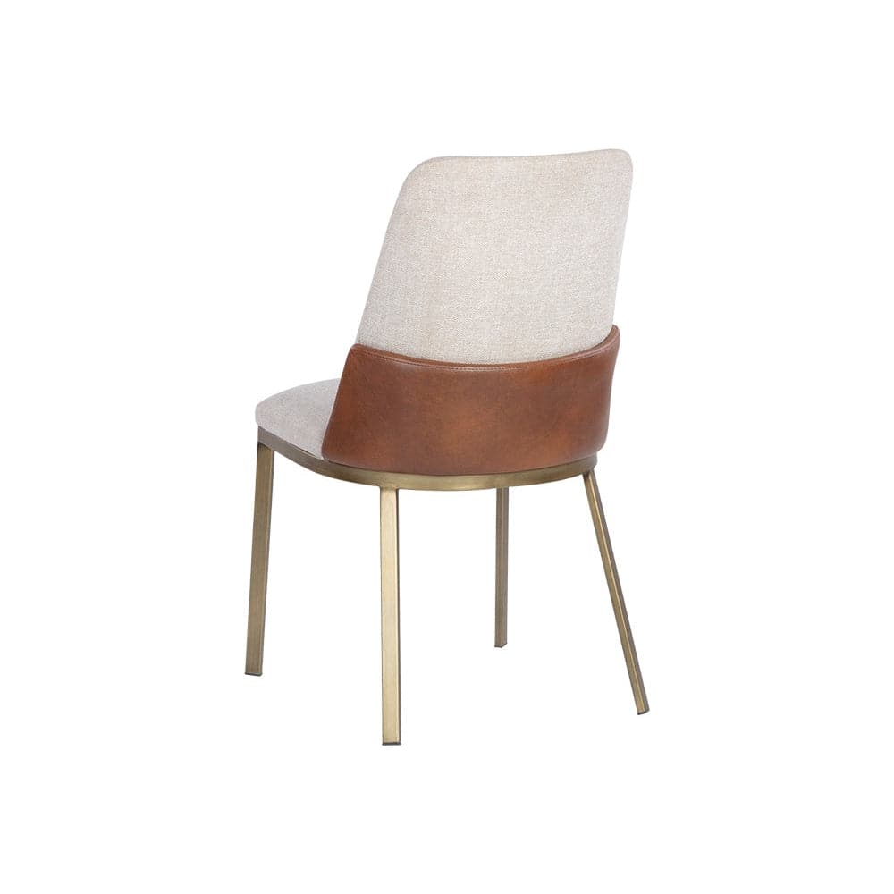 Marie Dining Chair - Belfast Oatmeal / Bravo Cognac-Sunpan-SUNPAN-107647-Dining Chairs-3-France and Son