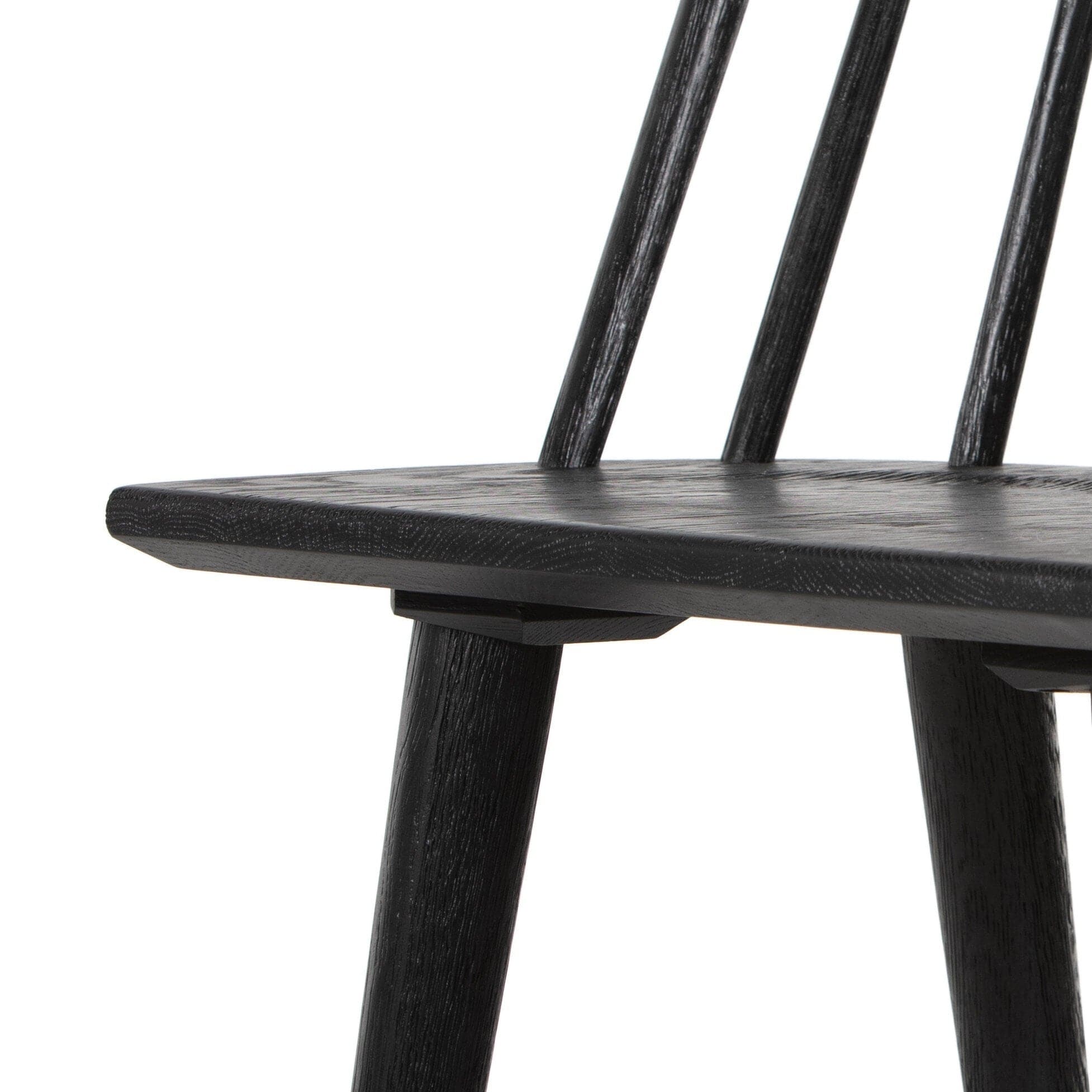 Lewis Windsor Counter Stool Black Oak - Open Box