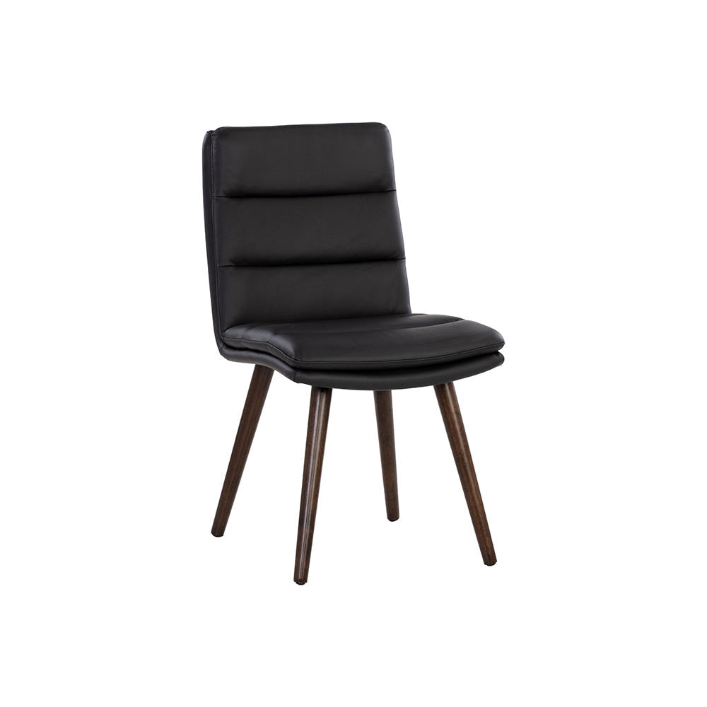 Zelia Dining Chair - Linea Black Leather-Sunpan-SUNPAN-107707-Dining Chairs-1-France and Son