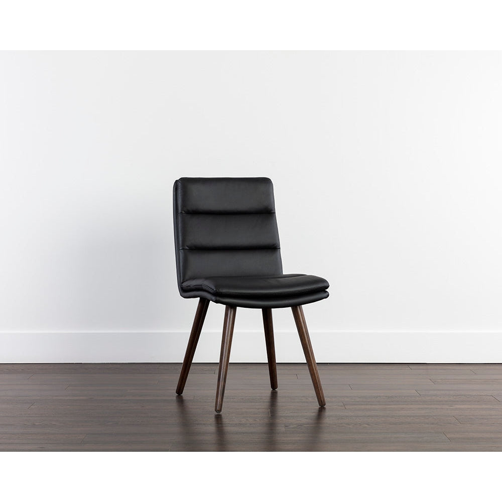Zelia Dining Chair - Linea Black Leather-Sunpan-SUNPAN-107707-Dining Chairs-2-France and Son