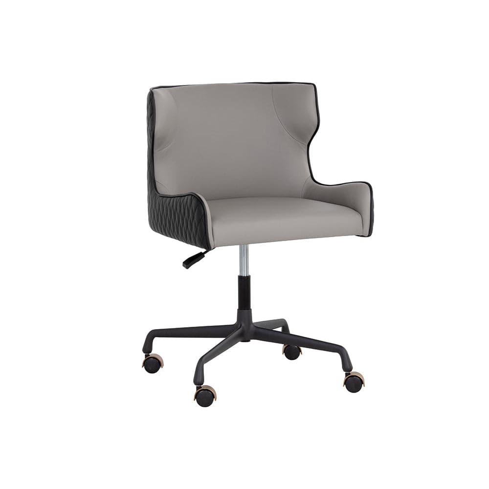 Gianni Office Chair-Sunpan-SUNPAN-107887-Task ChairsDillon Stratus / Dillon Black-6-France and Son