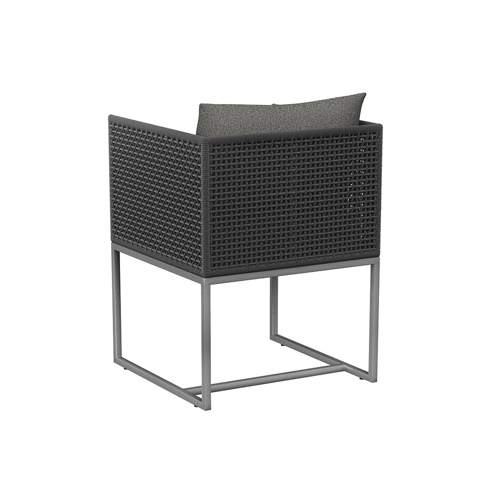 Crete Dining Armchair-Sunpan-SUNPAN-107910-Dining ChairsDark Grey / Gracebay Grey-3-France and Son