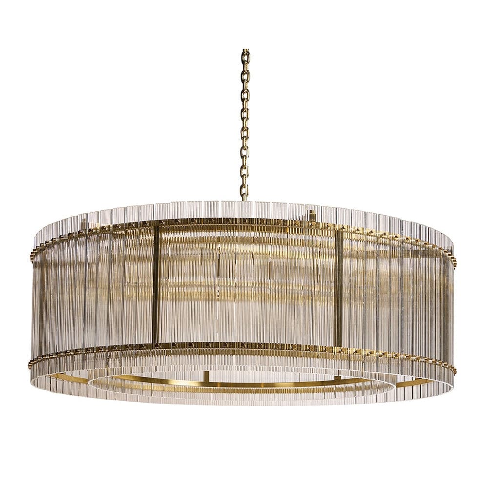 Kore Chandelier - Large-Sunpan-SUNPAN-107929-ChandeliersBrass - Clear-1-France and Son