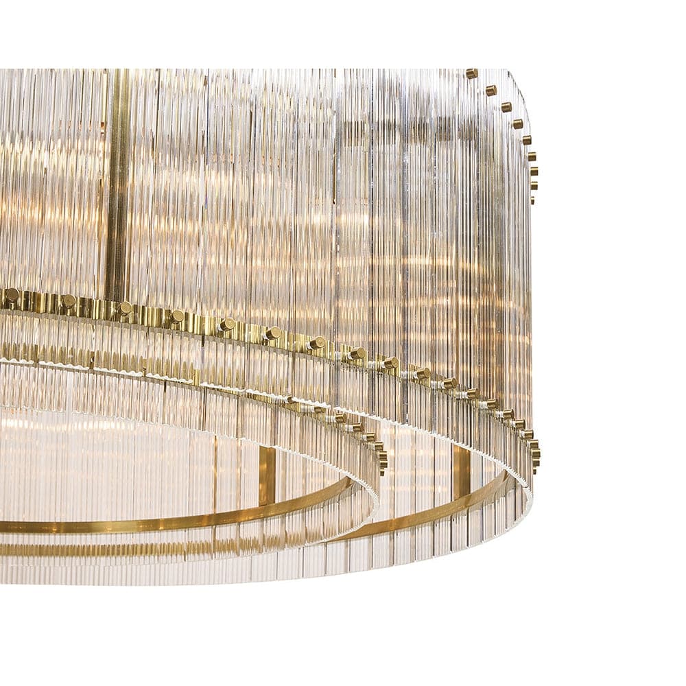 Kore Chandelier - Large-Sunpan-SUNPAN-107929-ChandeliersBrass - Clear-3-France and Son