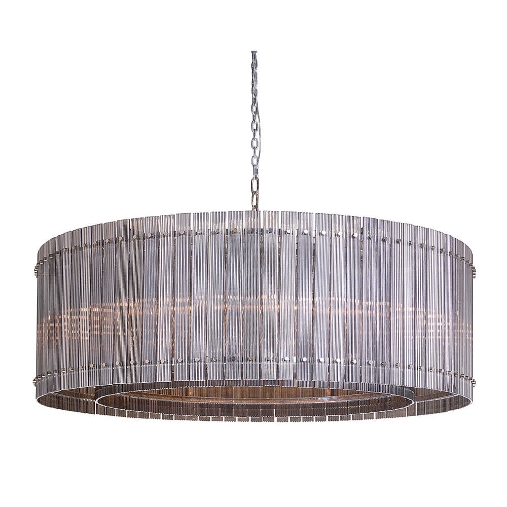 Kore Chandelier - Large-Sunpan-SUNPAN-107930-ChandeliersNickel - Smoke Grey-4-France and Son