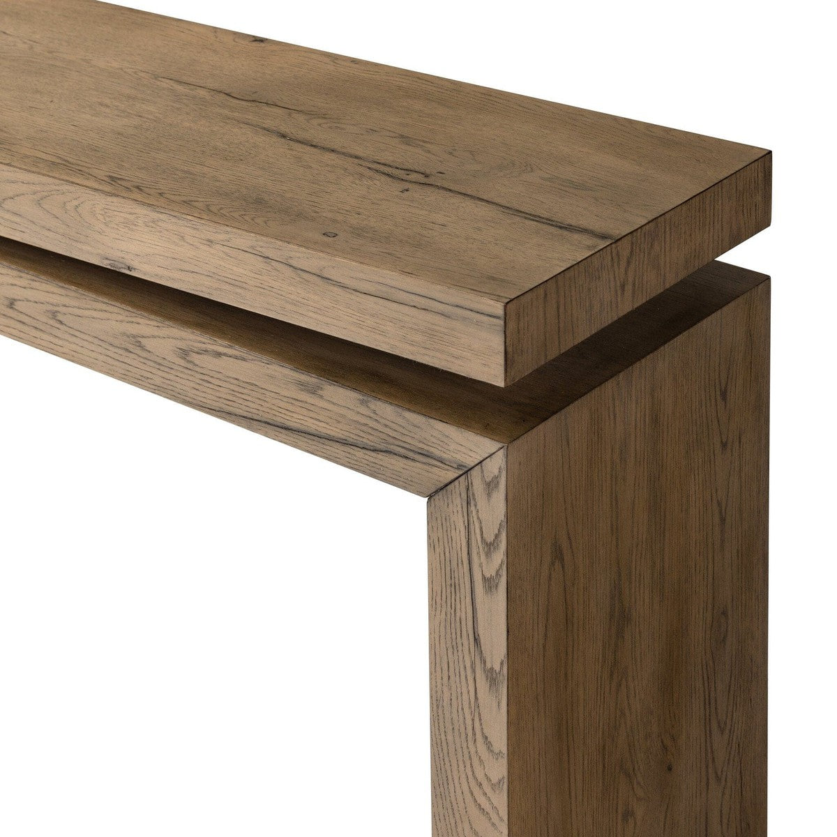 Matthes 79" Oak Console Table - Rustic Grey Veneer