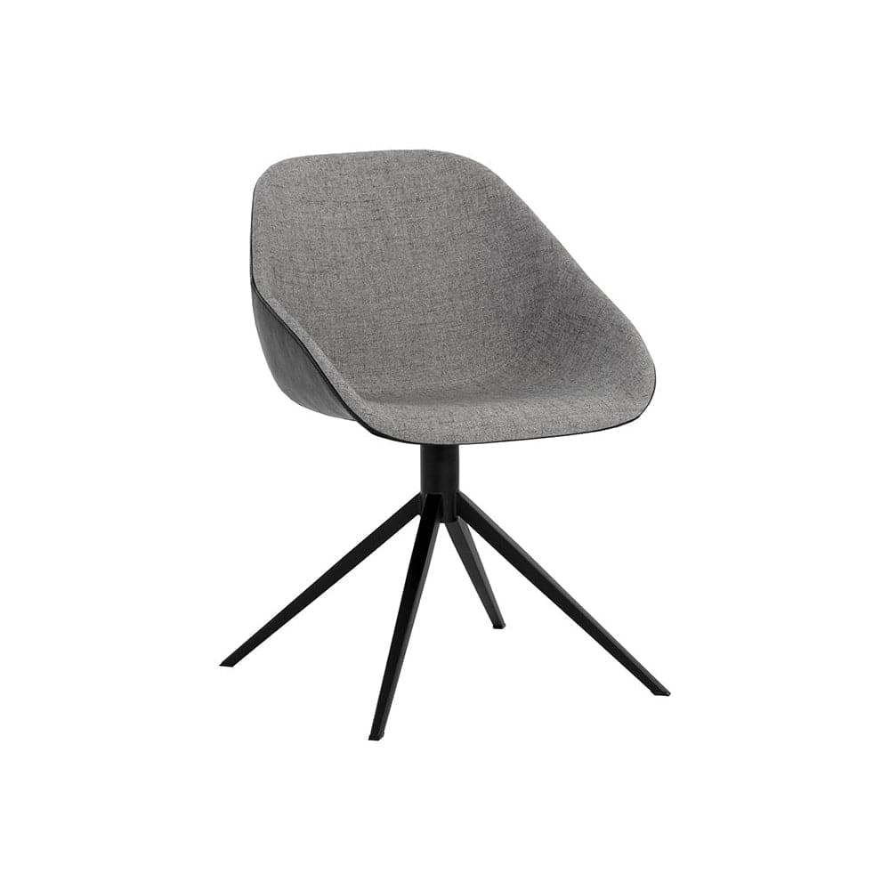 Mccoy Swivel Dining Chair-Sunpan-SUNPAN-108011-Dining ChairsNovember Grey / Nightfall Black-7-France and Son