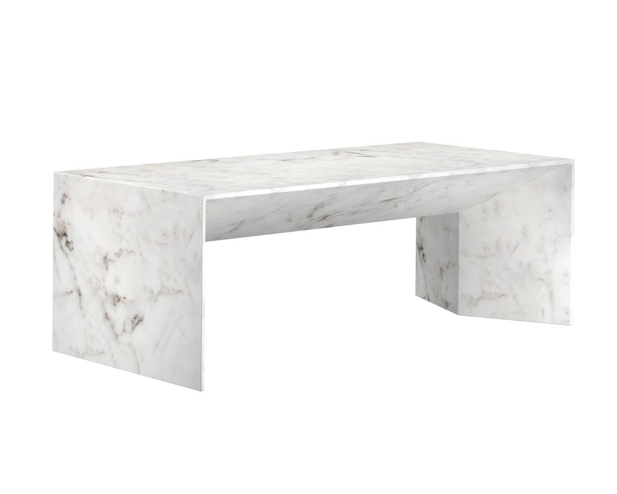 Nomad Coffee Table-Sunpan-SUNPAN-108025-Coffee TablesWhite Marble-3-France and Son