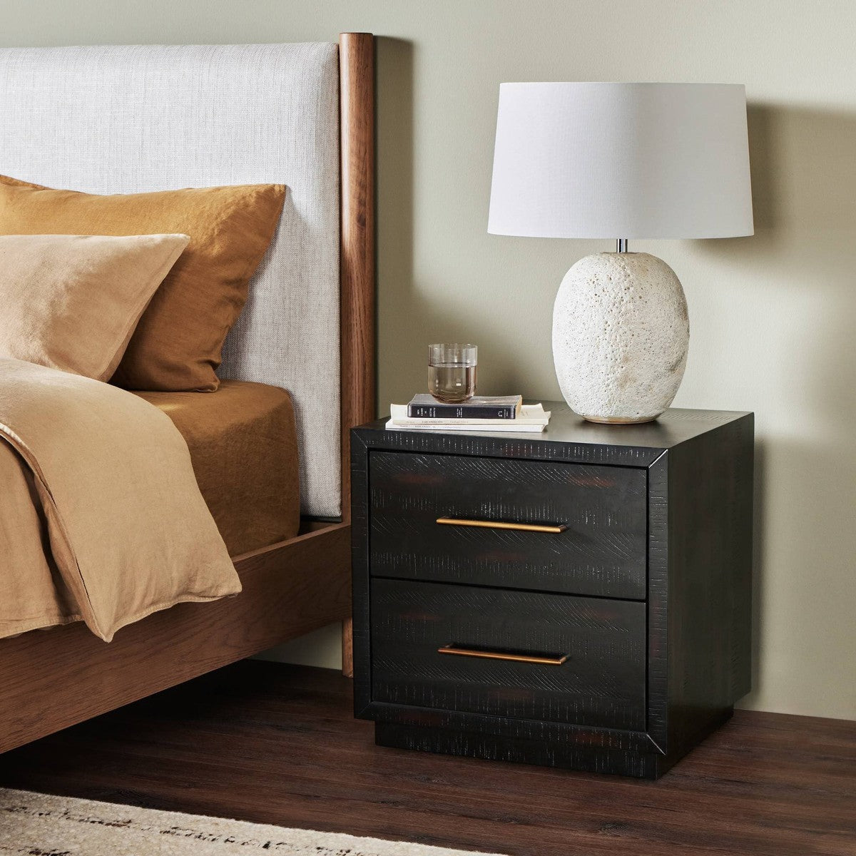 Suki Nightstand - Burnished Black