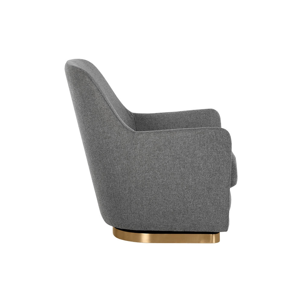 Marcela Swivel Lounge Chair - Belfast Koala Grey-Sunpan-SUNPAN-108046-Lounge Chairs-4-France and Son