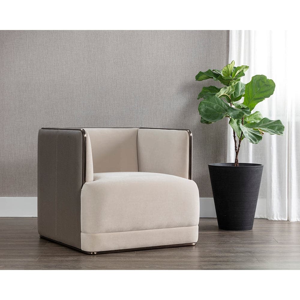 Sierra Armchair - Meg Taupe / Porcini Taupe-Sunpan-SUNPAN-108049-Lounge Chairs-2-France and Son