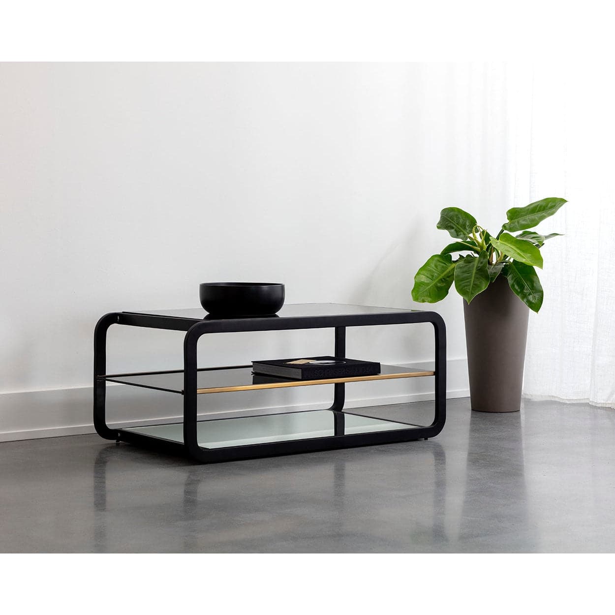 Ambretta Coffee Table - Black / Smoke Grey-Sunpan-SUNPAN-108084-Coffee Tables-2-France and Son