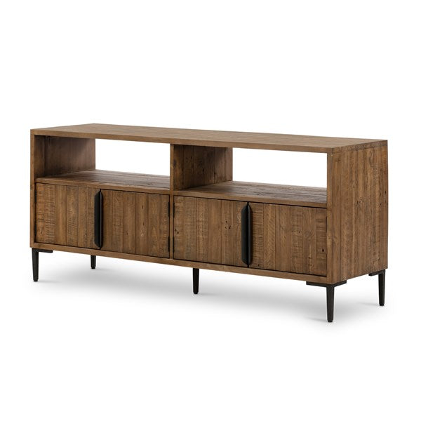 Wyeth Media Console - Rustic Sandalwood-Four Hands-FH-108385-007-Media Storage / TV Stands-1-France and Son