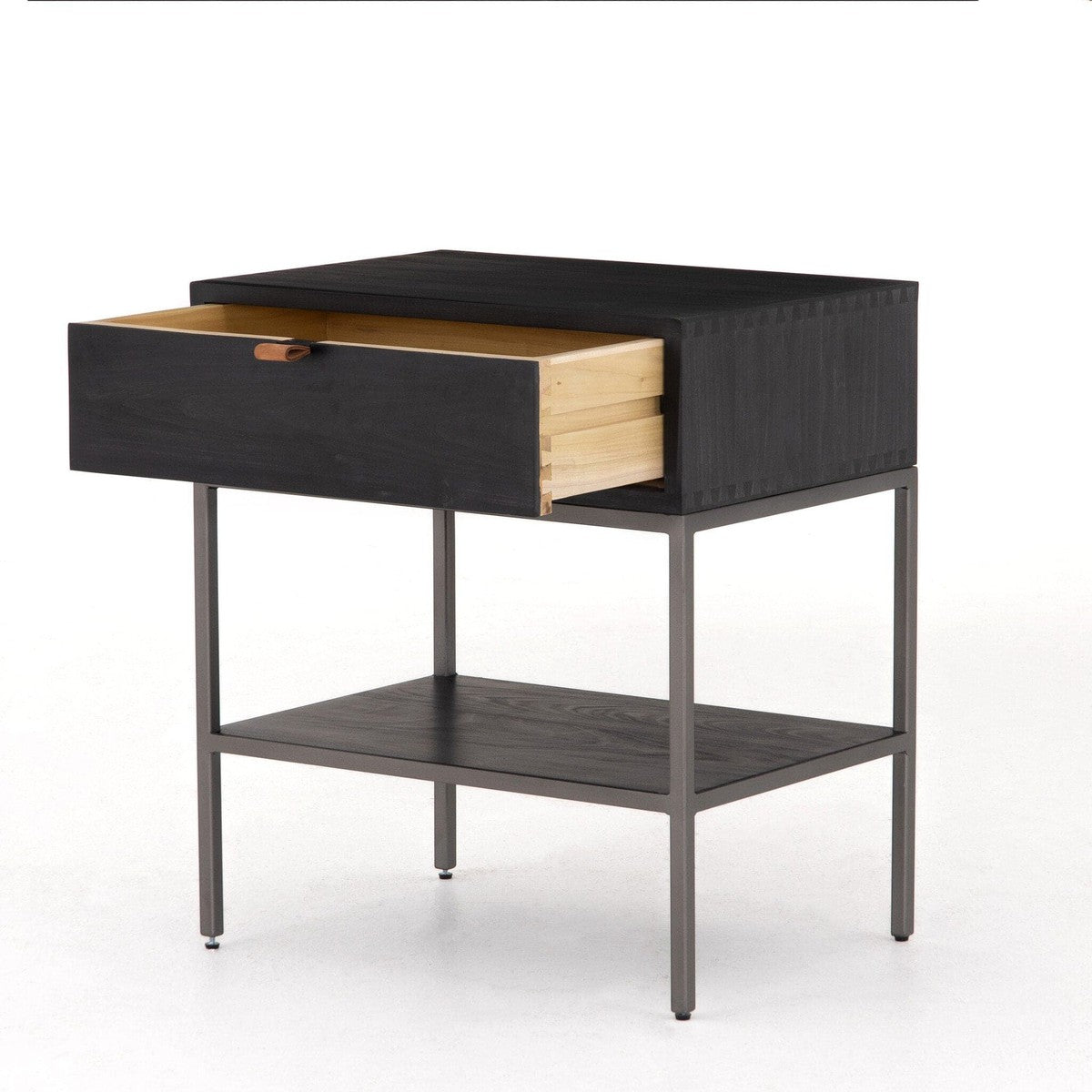 Trey Nightstand - Black Wash Poplar