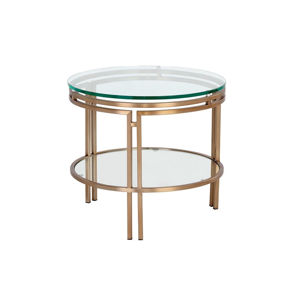 Andros End Table-Sunpan-SUNPAN-108529-Side TablesBrass-4-France and Son