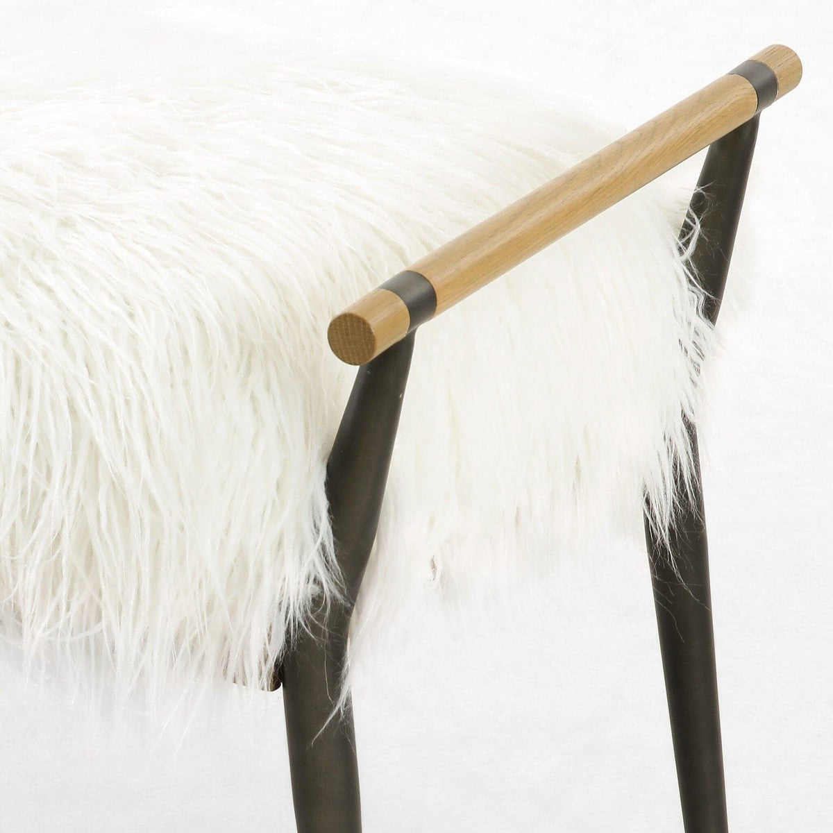 Charlotte Bench - Mongolian Cream Fur