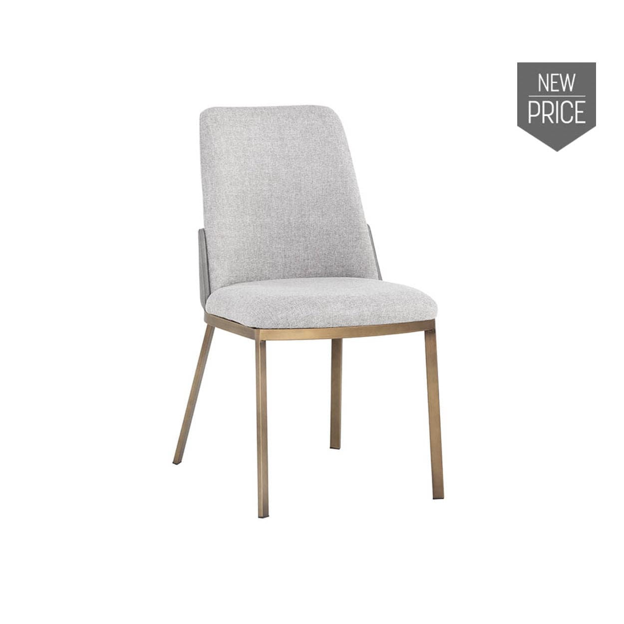 Marie Dining Chair-Sunpan-SUNPAN-108546-Dining ChairsBelfast Heather Grey / Bravo Metal-2-France and Son