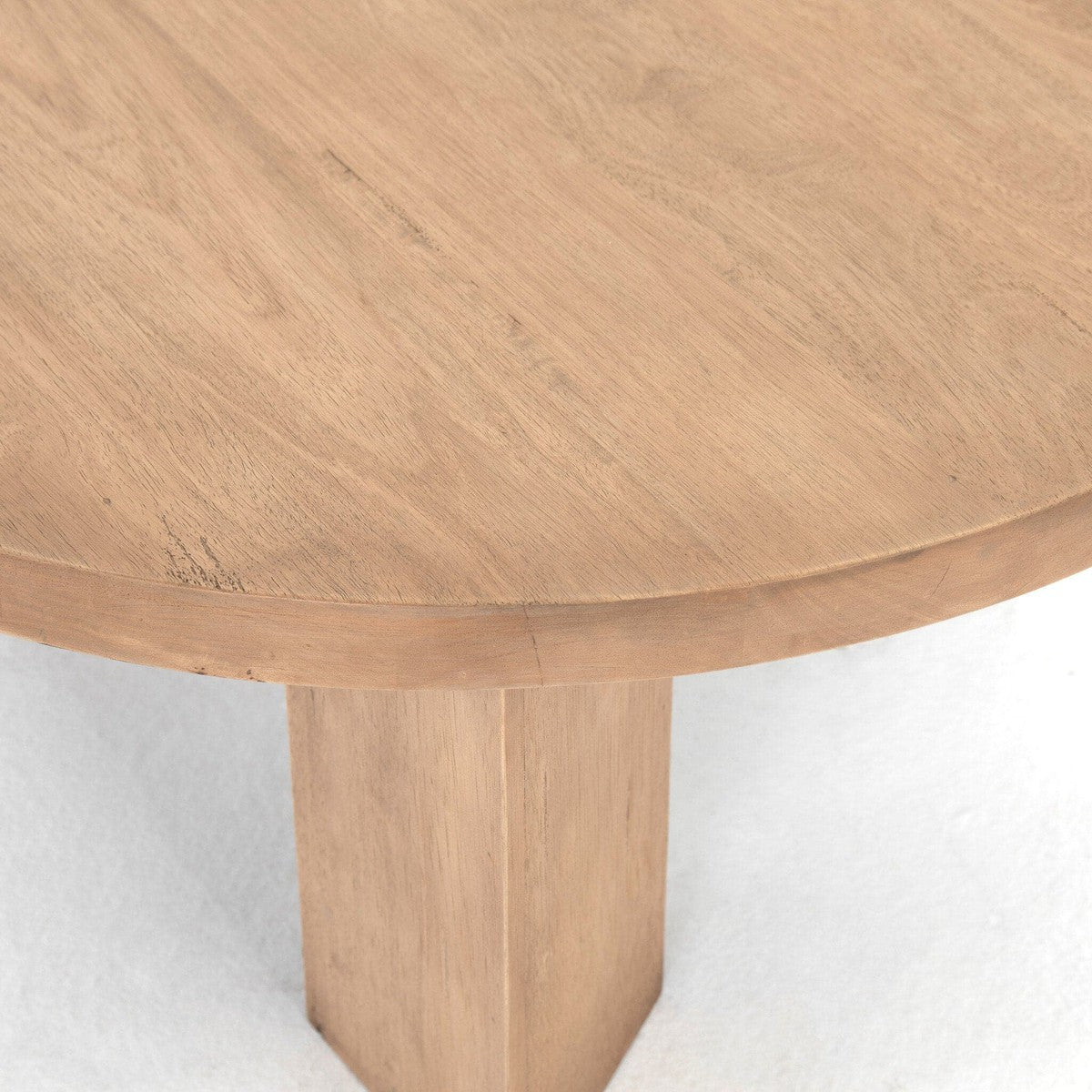 Mesa Round Coffee Table - Light Brushed Parawood