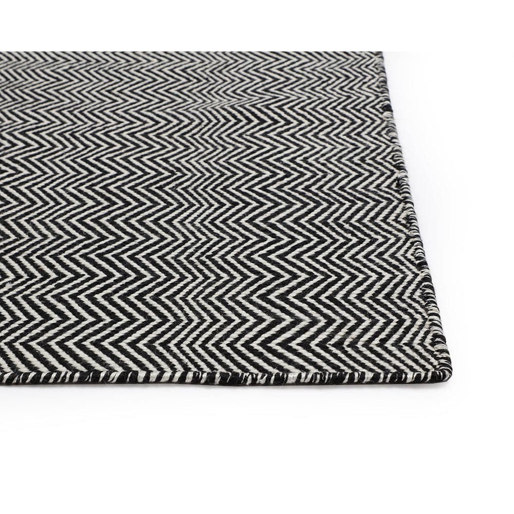 Cusco Hand - Woven Rug - 5'' x 8''-Sunpan-SUNPAN-108642-RugsBlack / White-5-France and Son